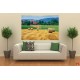 Wallpapers mural beautiful view meadow with bales