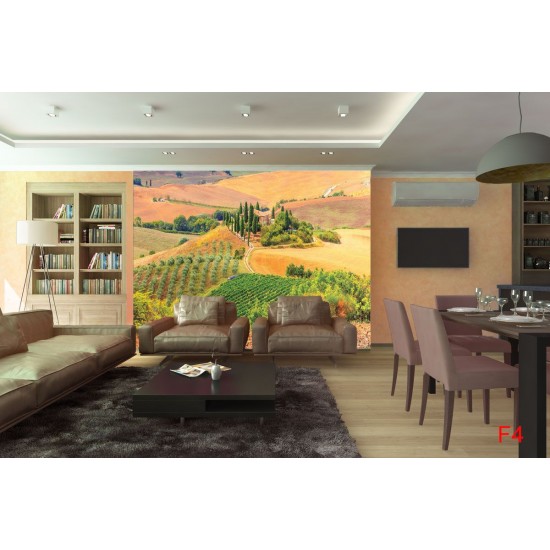 Wallpapers mural Beautiful Toscana meadow view 2 Wallpapers mural Beautiful Toscana meadow view 2