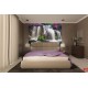 Wallpapers mural wonderful forest waterfall and pink flowers