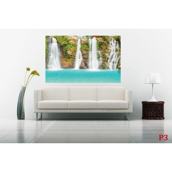 Photo murals beautiful forest waterfall Photo murals beautiful forest waterfall