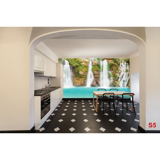Photo murals beautiful forest waterfall Photo murals beautiful forest waterfall
