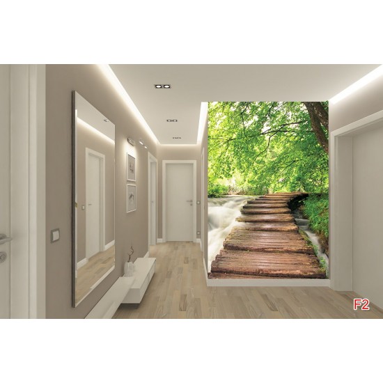 Photo murals  forest path near a river