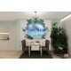 Wallpapers mural view of a waterfall through a brick wall Wallpapers mural view of a waterfall through a brick wall
