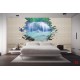 Wallpapers mural view of a waterfall through a brick wall Wallpapers mural view of a waterfall through a brick wall