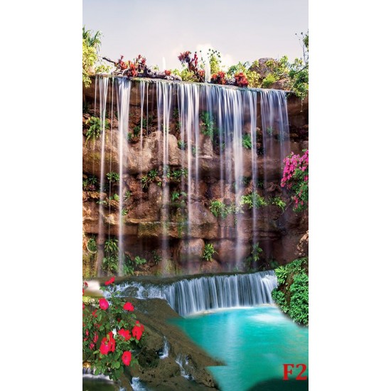 Wall mural wonderful waterfall water wall garden Wall mural wonderful waterfall water wall garden