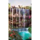 Wall mural wonderful waterfall water wall garden Wall mural wonderful waterfall water wall garden