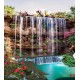 Wall mural wonderful waterfall water wall garden Wall mural wonderful waterfall water wall garden