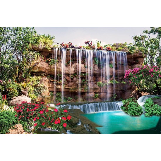 Wall mural wonderful waterfall water wall garden Wall mural wonderful waterfall water wall garden