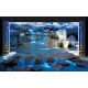 Wall mural 3D view night waterfall with imitation of doors in 2 colors