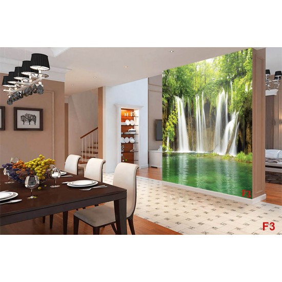 Photo murals Forest waterfall curtain 2