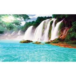 Photo murals big waterfall in azure Photo murals big waterfall in azure