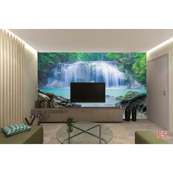 Photo murals big forest waterfall water curtain