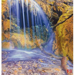 Wallpapers mural wonderful waterfall with a blue water curtain Wallpapers mural wonderful waterfall with a blue water curtain