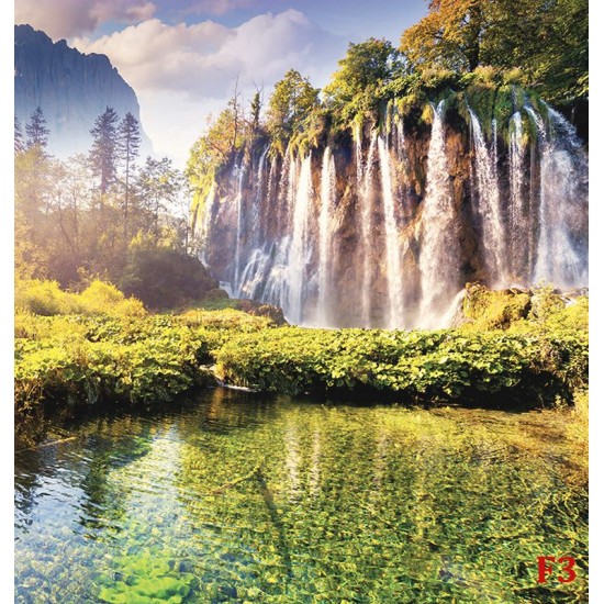 Wallpapers beautiful waterfall with a lake and path Wallpapers beautiful waterfall with a lake and path