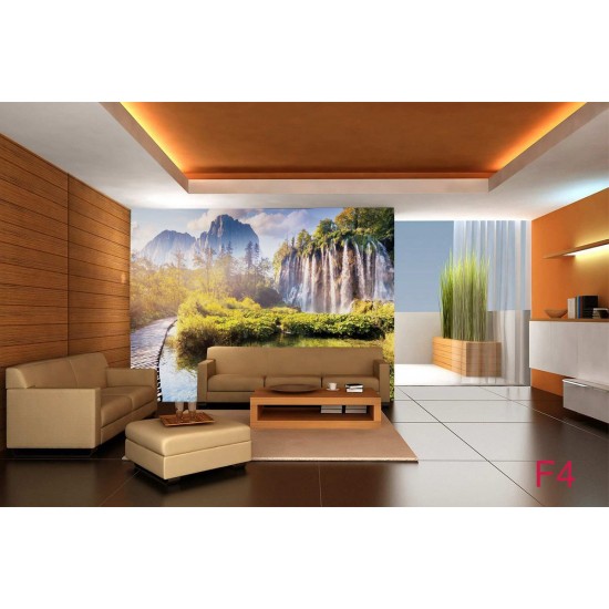 Wallpapers beautiful waterfall with a lake and path Wallpapers beautiful waterfall with a lake and path