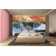 Wallpapers mural beautiful view with tigers and waterfall