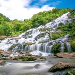Wallpapers mural mountain waterfall