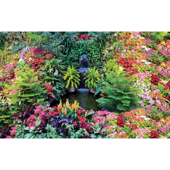 Photo mural fabulously beautiful garden waterfall Photo mural fabulously beautiful garden waterfall
