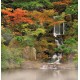 Wallpapers mural beautiful small waterfall with trees Wallpapers mural beautiful small waterfall with trees