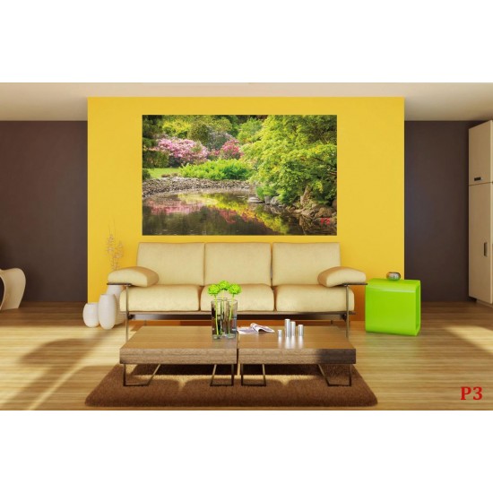 Wallpapers mural beautiful garden pond Wallpapers mural beautiful garden pond
