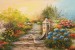 Wallpaper  painted garden path