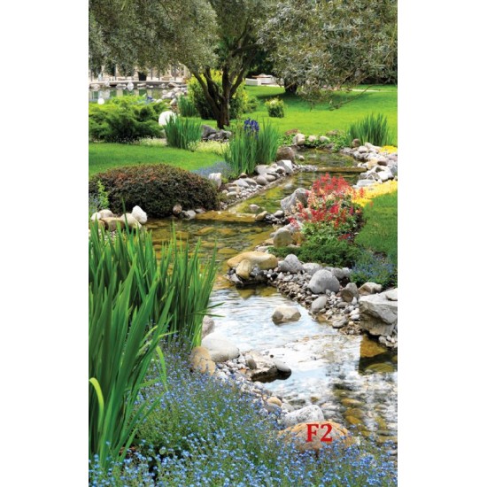 Wallpaper landscape garden with stream Wallpaper landscape garden with stream