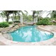 Wallpapers beautiful landscape with a pool and palm trees