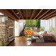 Wallpapers mural gardens with tulips and white catwalk