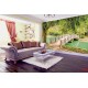 Wallpapers mural beautiful view of a tropical park with a lake and a bridge