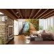 Wall mural wooden path near a river Wall mural wooden path near a river