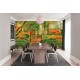 Photo mural wooden forest bridge 2