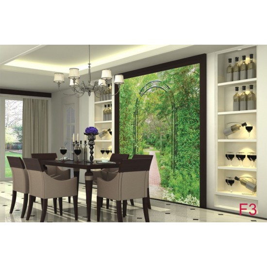 Wall mural green garden arch 3