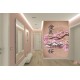 Wallpapers mural Chinese pattern with pink branch Wallpapers mural Chinese pattern with pink branch