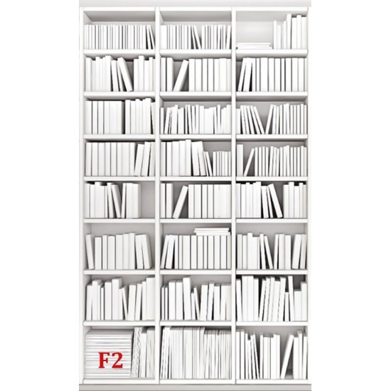 Wall murals art white books library Wall murals art white books library