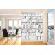 Wall murals art white books library Wall murals art white books library