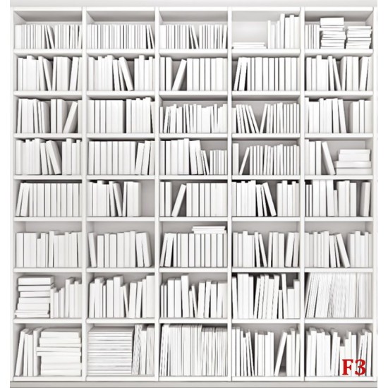 Wall murals art white books library Wall murals art white books library
