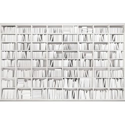 Wall murals art white books library Wall murals art white books library