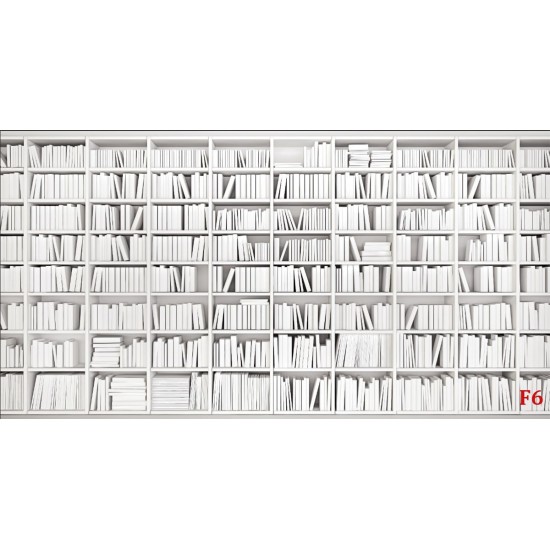 Wall murals art white books library Wall murals art white books library
