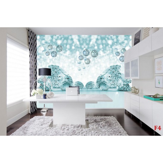 Wallpapers mural composition with diamonds in 3 colors Wallpapers mural composition with diamonds in 3 colors