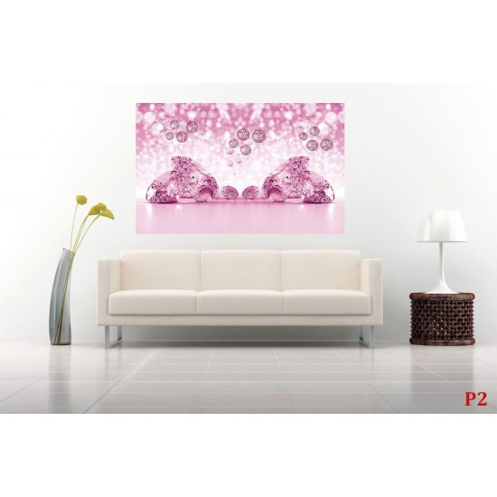 Wallpapers mural composition with diamonds in 3 colors Wallpapers mural composition with diamonds in 3 colors