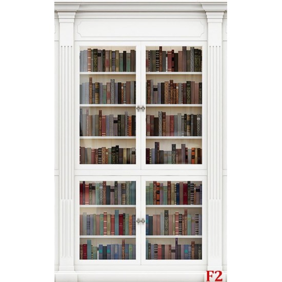 Wallpapers mural Wall white library of books Wallpapers mural Wall white library of books