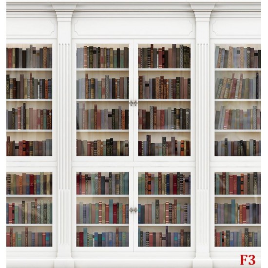 Wallpapers mural Wall white library of books Wallpapers mural Wall white library of books