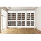 Wallpapers mural Wall white library of books Wallpapers mural Wall white library of books