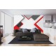 Wall murals geometric design wall in black and red Wall murals geometric design wall in black and red