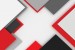 Wall murals geometric design wall in black and red