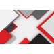 Wall murals geometric design wall in black and red Wall murals geometric design wall in black and red