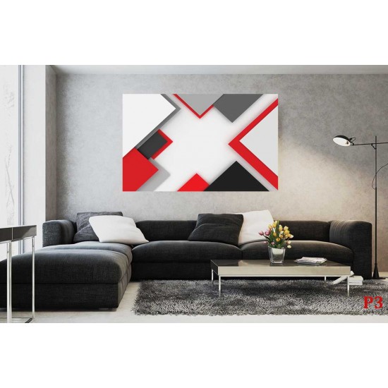 Wall murals geometric design wall in black and red Wall murals geometric design wall in black and red