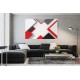 Wall murals geometric design wall in black and red Wall murals geometric design wall in black and red