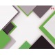 Wall murals geometric design wall in green and yellow Wall murals geometric design wall in green and yellow