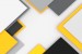 Wall murals geometric design wall in green and yellow